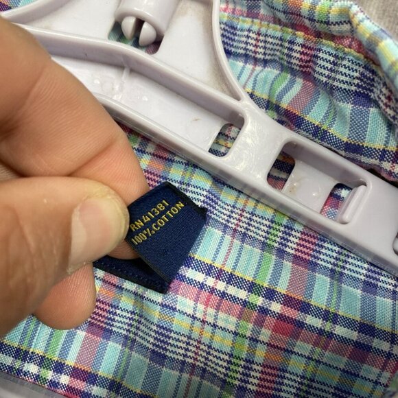 Ralph Lauren Button Down Shirt Mens XL Pastel Plaid L/S Casual Preppy - Picture 6 of 10